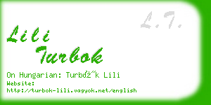 lili turbok business card